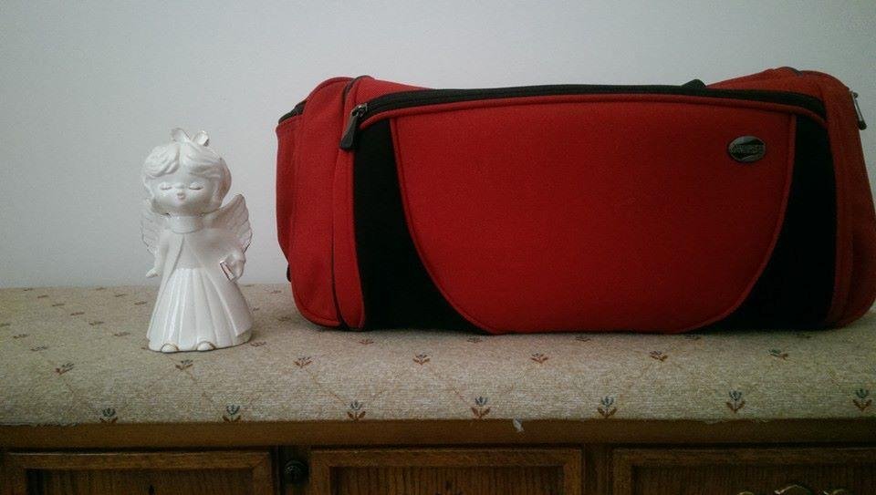Fantastic finds at the Albemarle Flea Market. Mark found me a new gym bag and I found an angel. Love them!!!