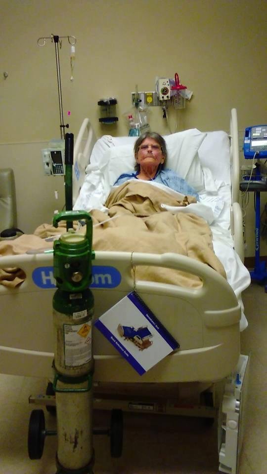mom getting prepped up for her surgery