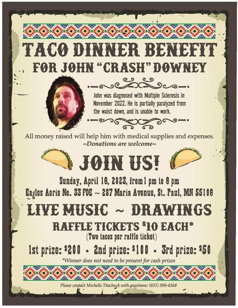 Please come to this benefit! April 16th. Thank you