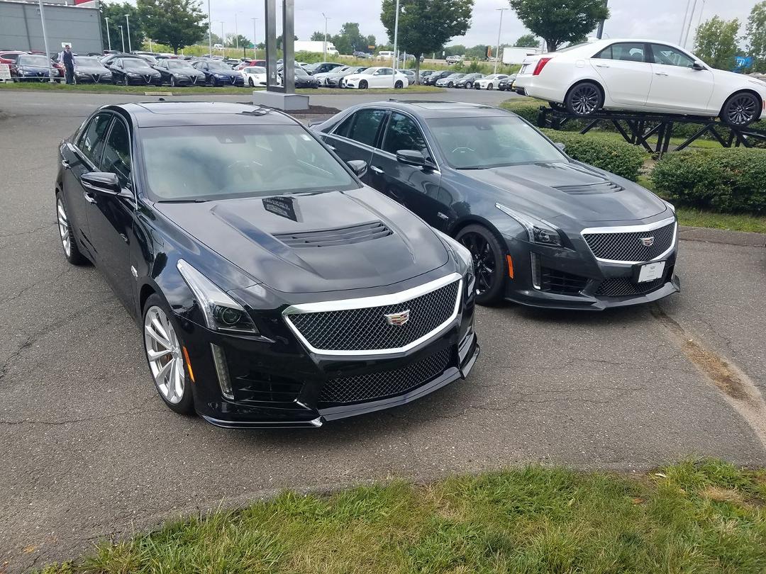 Two 2017 Cadillac CTS-Vs.almost 650 horsepower, good looks, and fast as hell