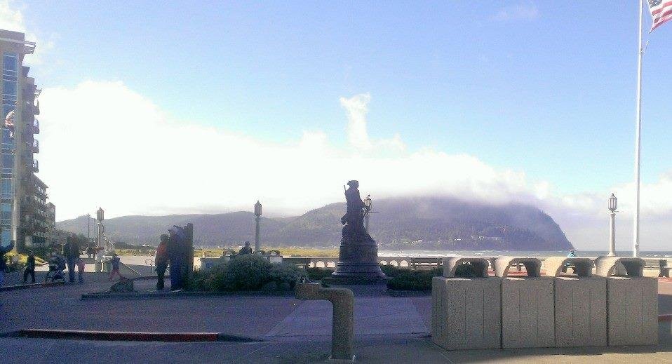 Enjoying Lewis and Clark, end of pathway at Seaside OR