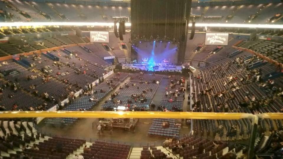 Getting ready for Stevie Wonder