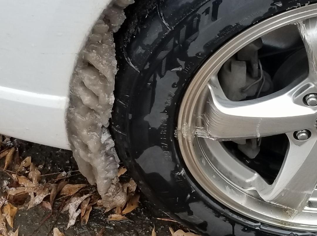That's what my left front looked like when I got back from town.