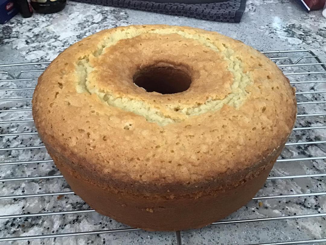 My mother-in-laws recipe pound cake: Don’t know why they call it a pound cake cause it weighs about ten pounds!