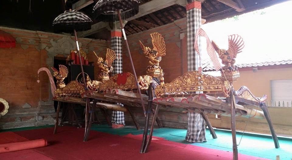 Village instruments made from bamboo used for their dance performance