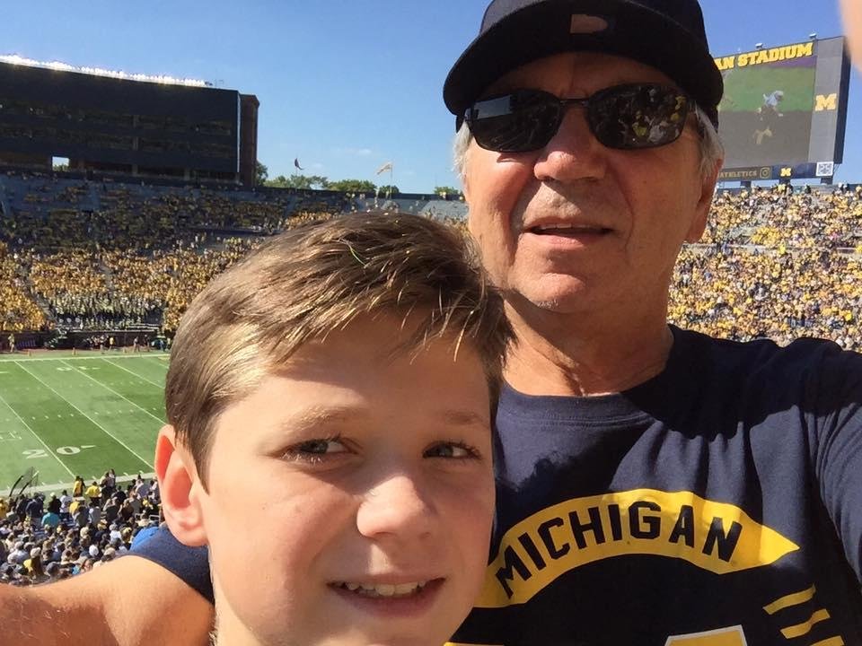 Hanging with my Grandson at the Michigan-Penn State game!