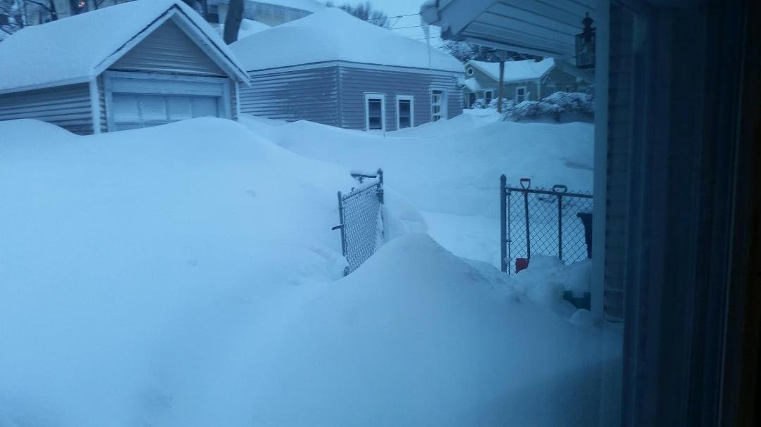 This morning before I used the snow blower.