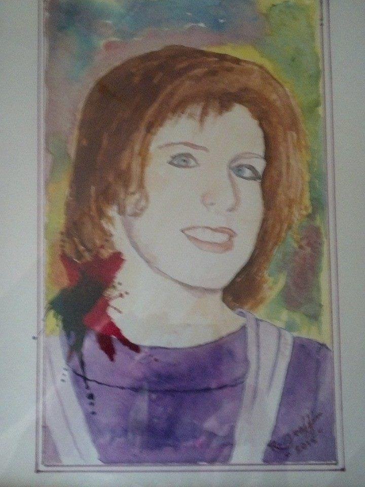 Another perfect birthday present - my beautiful daughter in water colors. It is a Richard Graffin original!!!