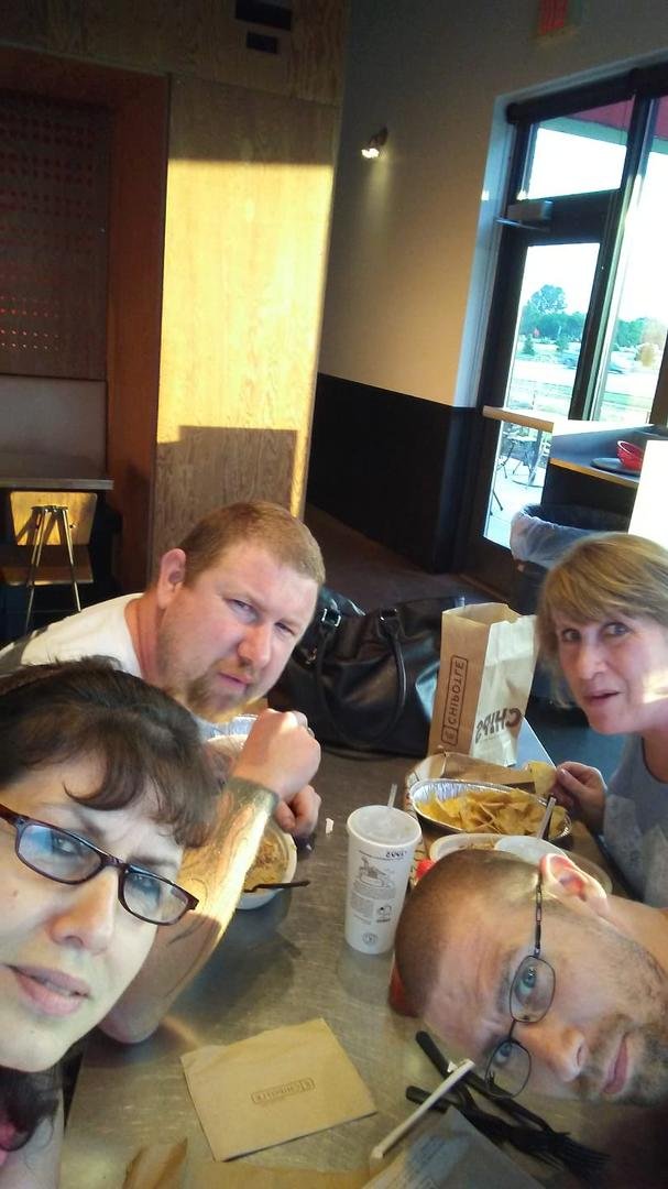 Eating at Chipotle in Ohio with family!