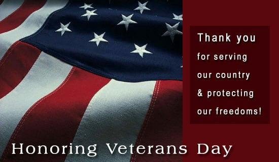 Thank you all for your service and sacrifices.