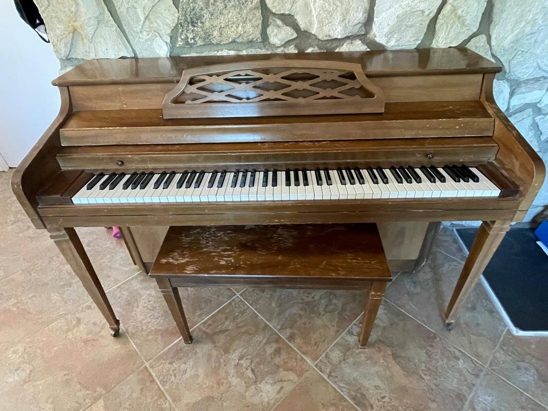 I know someone can come and get this free piano!  Lancaster, mid town.  Will it be you.  First come, first served!
