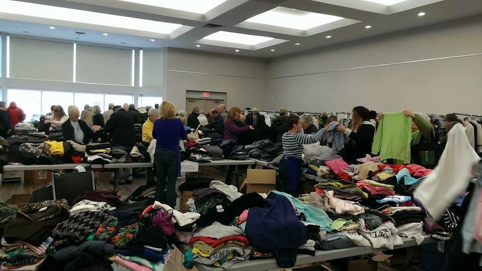 Here is the crowd at London ' s last Hadassah  bazaar . ...