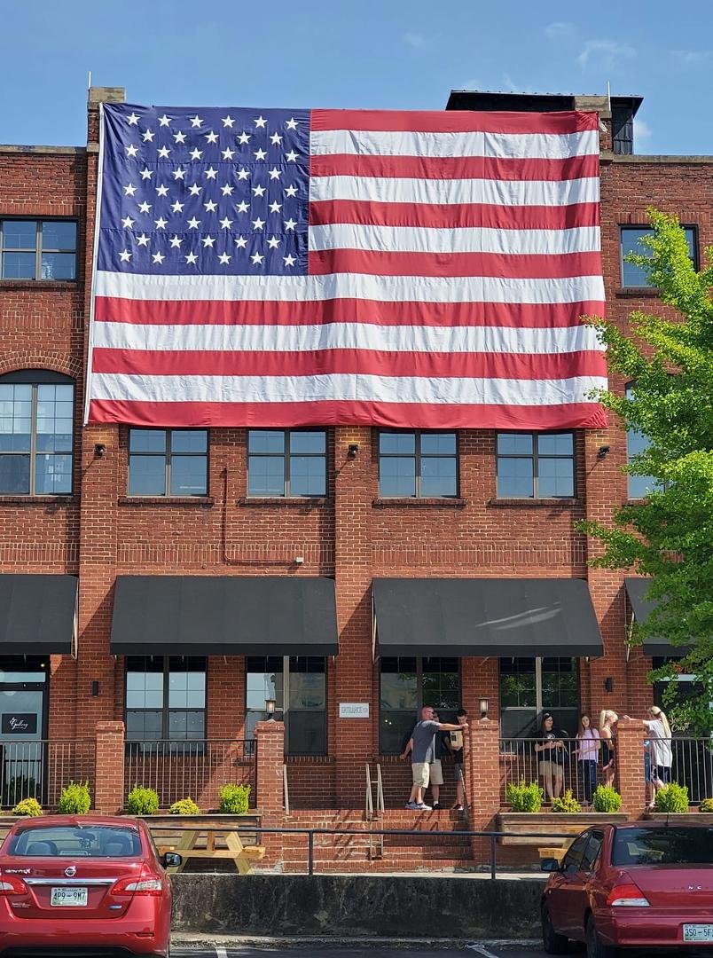 I love this flag!!! Thank you Southern Craft B-B-Que, in down town Johnson City!! You Rock!!