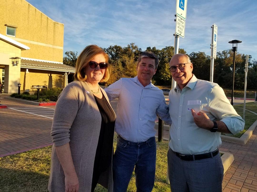 Look who I ran into at the polls. Two of my very favorite people.