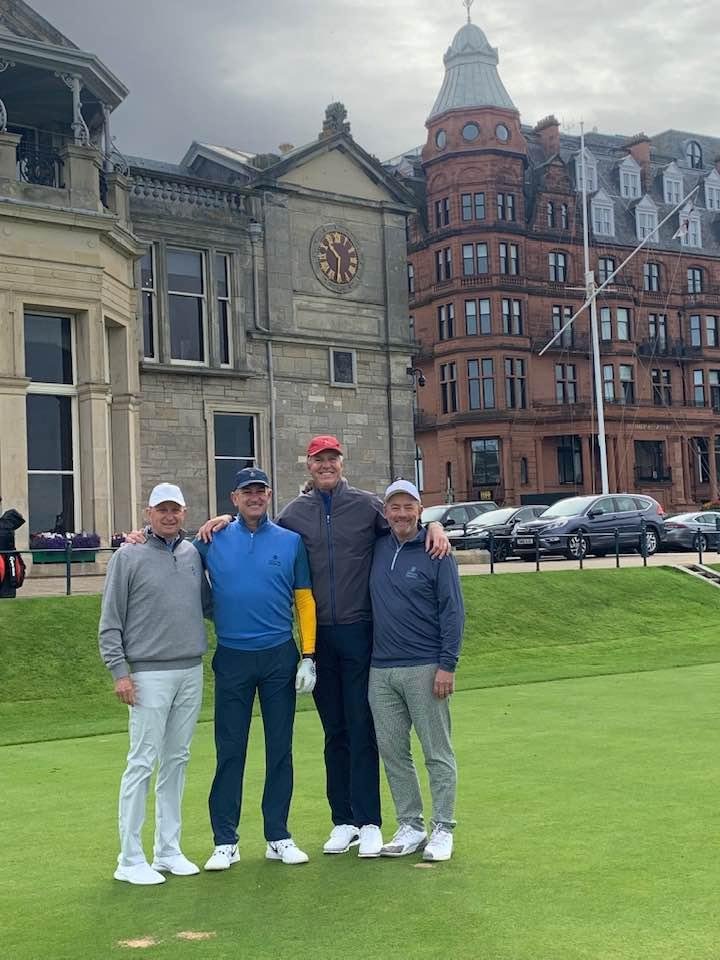 At the home of golf.  Lance (on the right) shot a smooth  72 from the tips