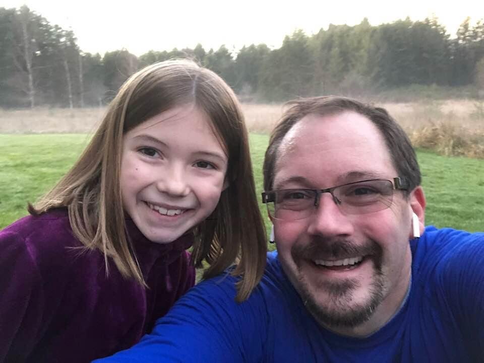 My daughter greeting me after a run a few days ago. Nothing like coming home to family happy to see you.