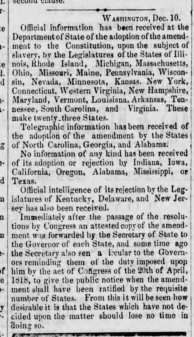 "Juneteenth" has to be the most ridiculous "historic" holiday. All the slaves were freed by the 13th Amendment. Don't forget--there were still slaves in the North. The Emancipation Proclamation only applied to the rebelling