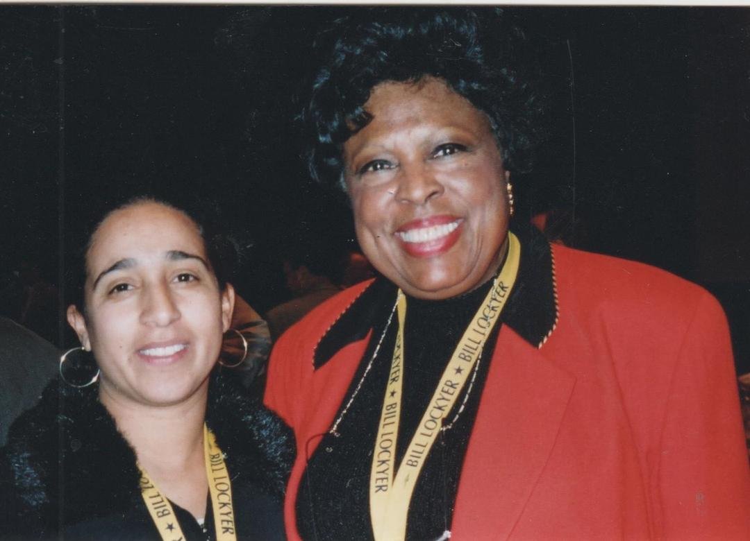 At one of the California Democratic Party Conventions w/Former Congresswoman Diane Watson.
