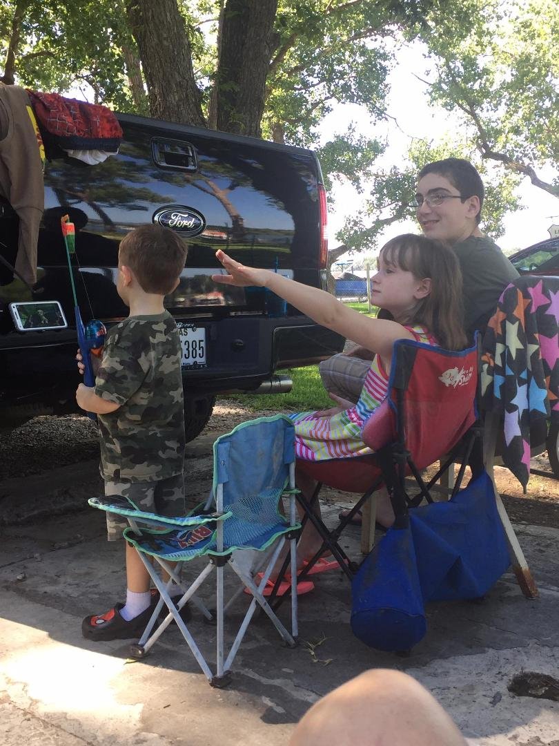 Direct tv Paw Patrol that's how we go camping. Smartphones woo hoo