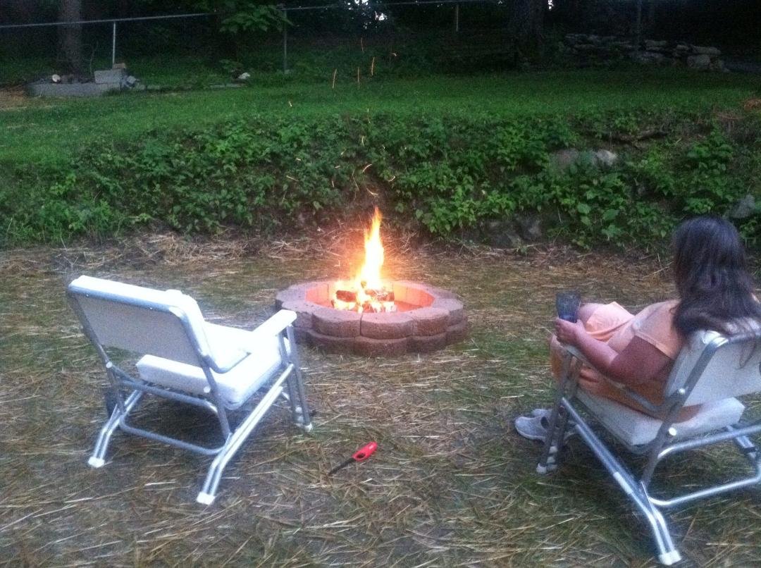 First fire in the new pit