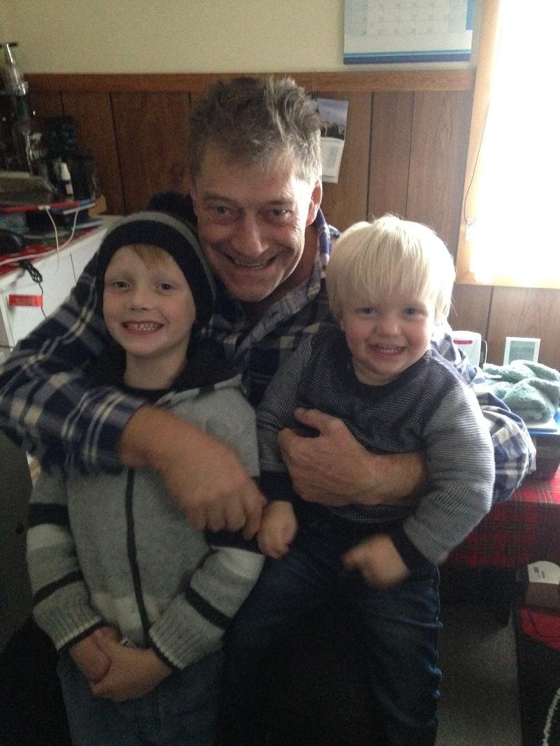 2 grandsons together dec and Nate