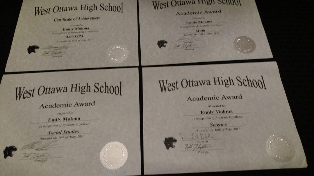 Very proud of Emily Mokma! Great job, sweetie!! :)