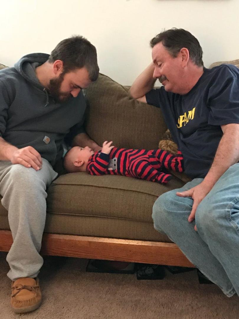 Went to see my son and newest grandson Attycus yesterday. Great way to start the weekend. Truely blessed.