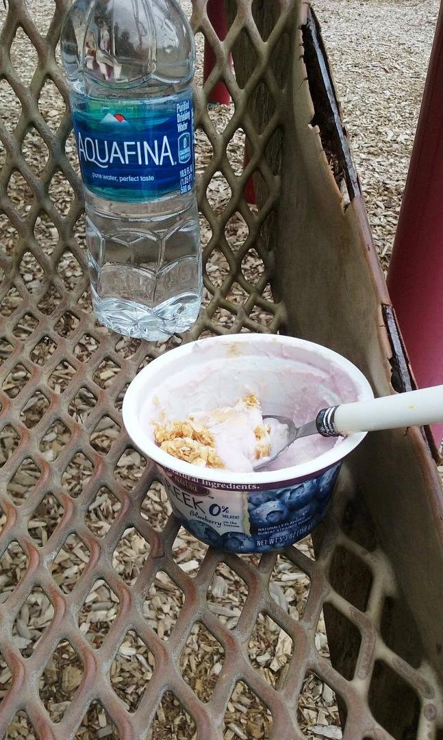 I like to add slices of banana and a spoonful of granola to my yogurt.