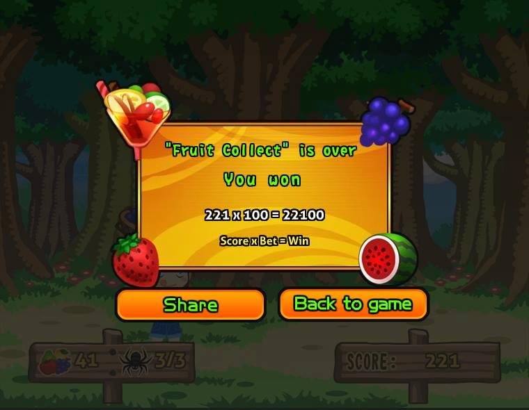Bud Dausener played the "Fruit Collect" Bonus and won 22,100 coins in Let's Vegas! Come to join now!