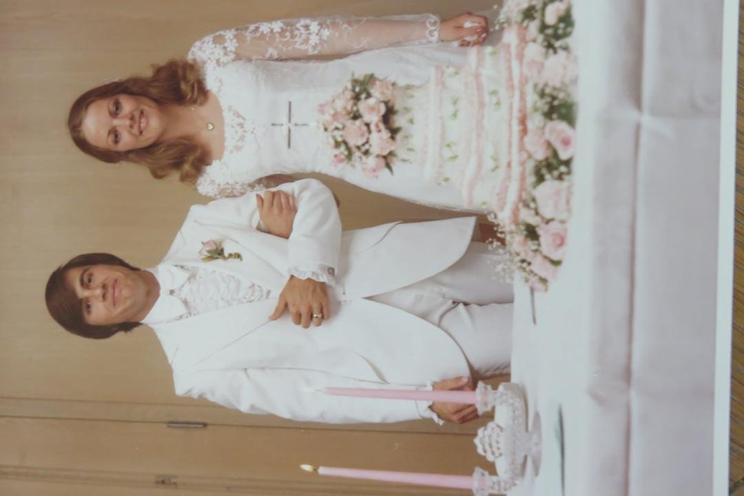 My "I cannot open my mouth or the canary will get out" and bride.