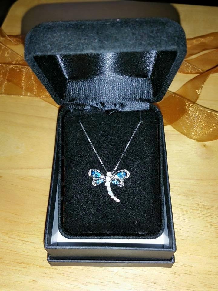 My birthday gift from Jo. Opals and aquamarine. Thank you hon!