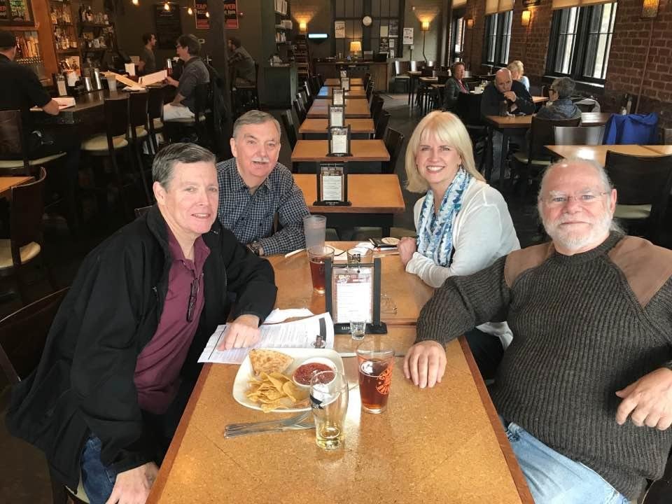 Enjoyed having lunch today with some former Roanoke Times data processing buds. Missed Kim Shively and Dale Alexander. It was fun catching up, reminiscing and having a few laughs. Once every couple years is way too long!