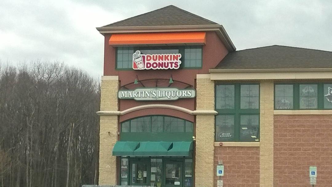I guess because the roads in NJ disallow making a left turn you have to plan ahead...Uh, give a fifth of Jack Black and a dozen donut holes to go please