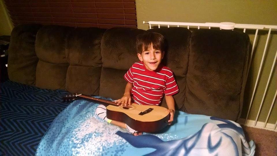 Following Daddys footsteps.