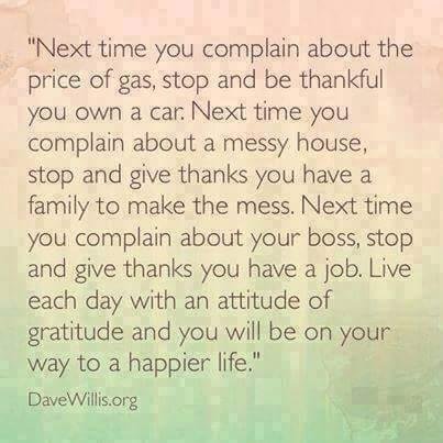 Yep - attitude of gratitude !!