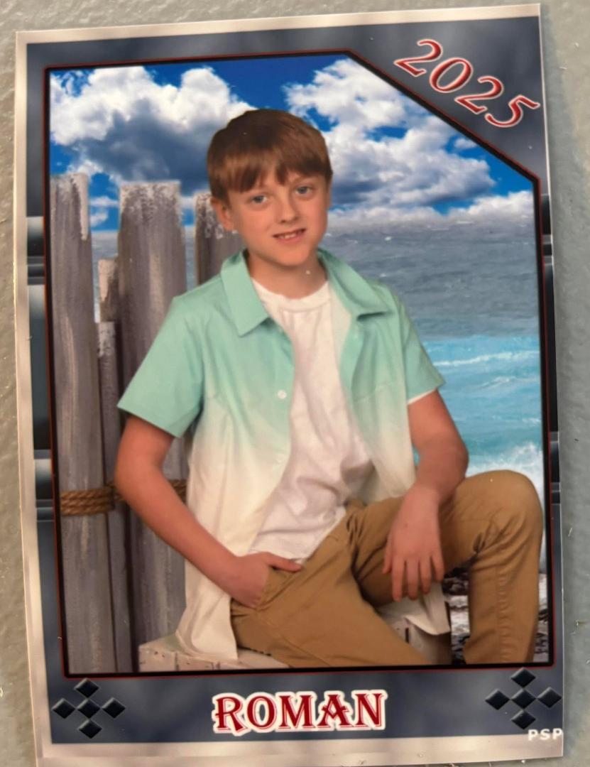My son Michael’s son Roman 8 yr.