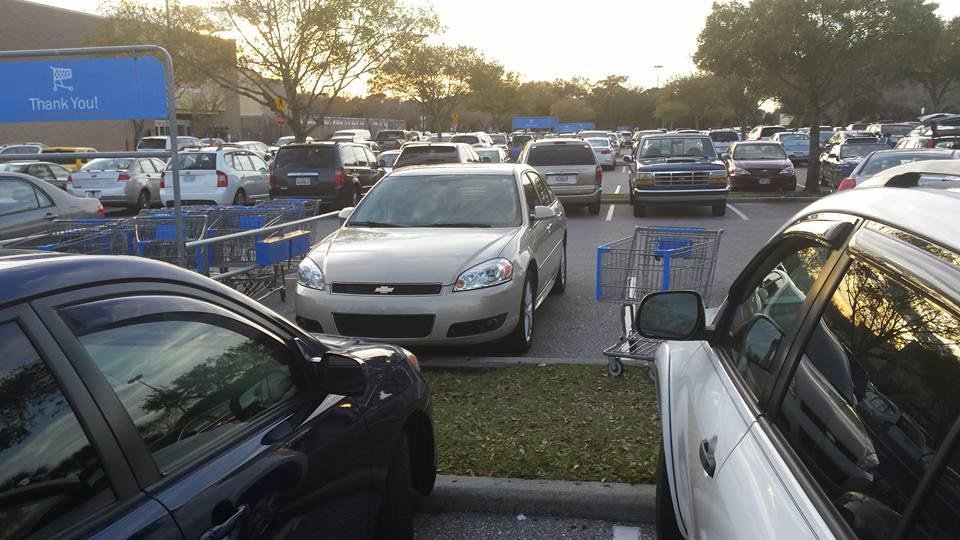 Saw a lady at Walmart push the cart on the right to that spot when the cart return was a mere 8-10 feet further. Give me a break, some people.