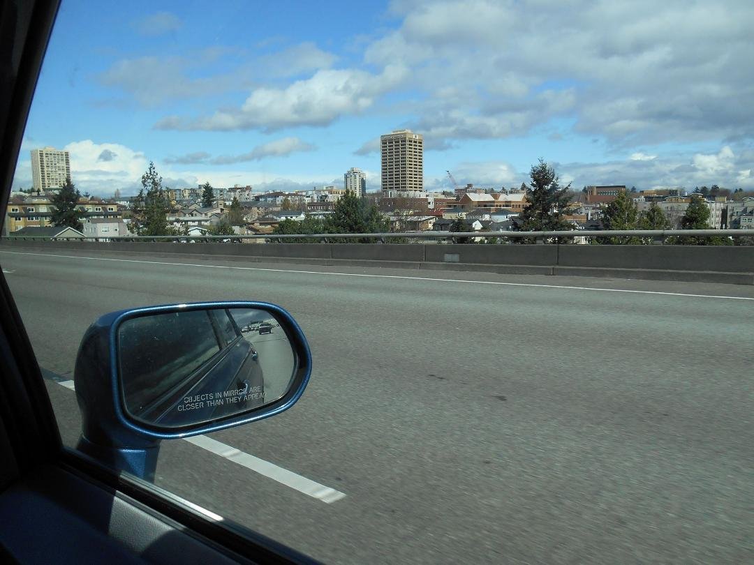 The tall building in the center is the University of Washington Tower, where Megan works.