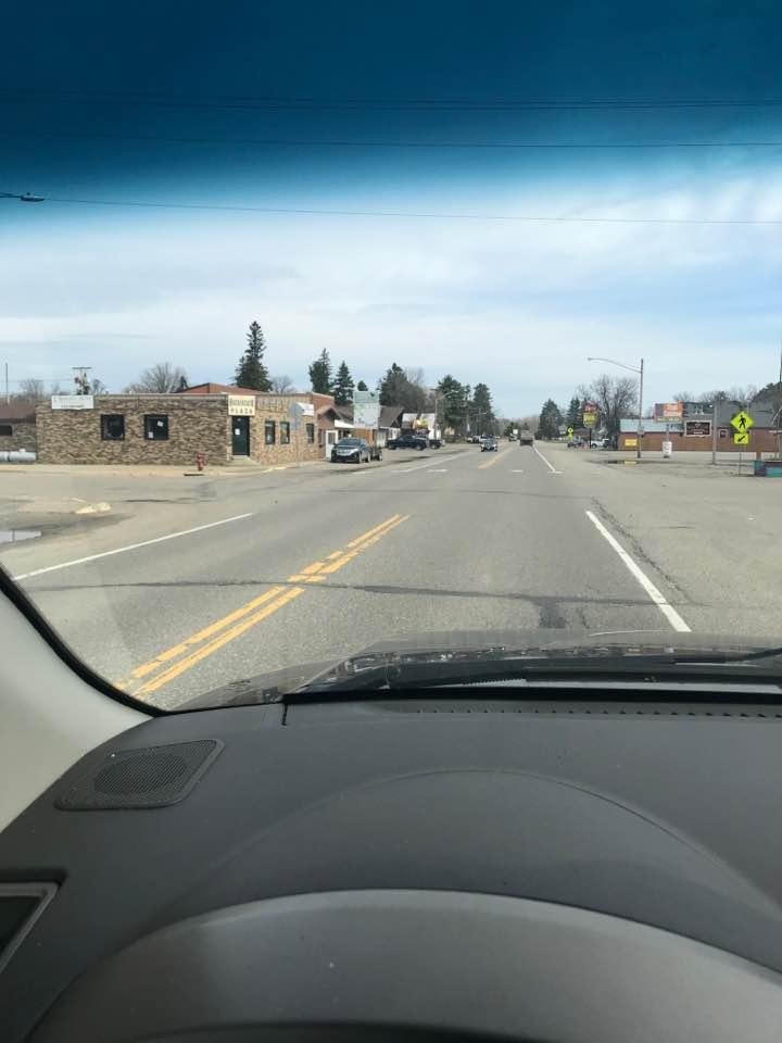 Hackensack, as seen through the windshield of the mighty Titan...