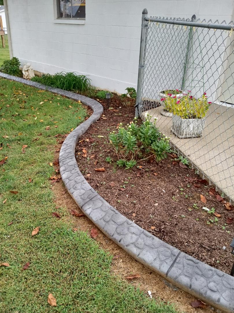 The other flower bed by the garage