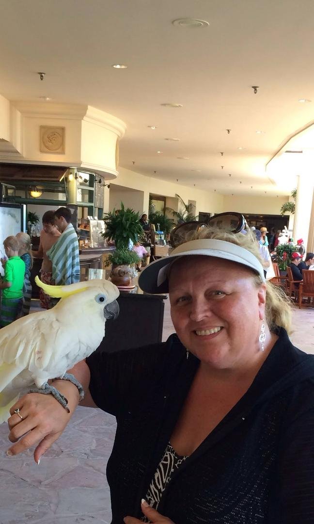 Me and my feathered friend.