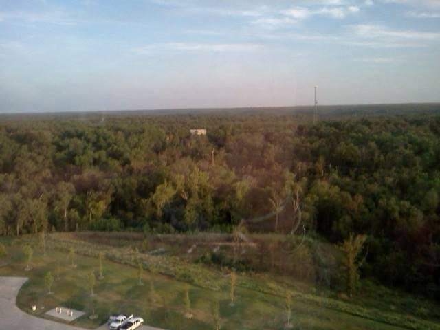 A well deserved break.  8 stories up - like being in a treehouse.