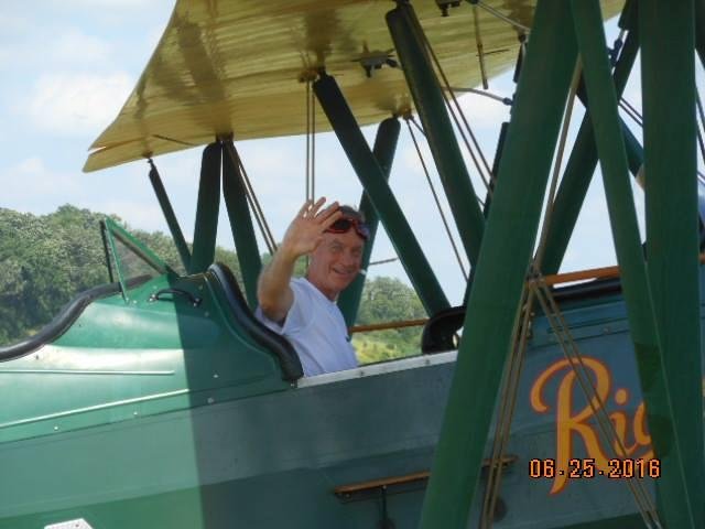 Just about to take off for my bi-plane ride