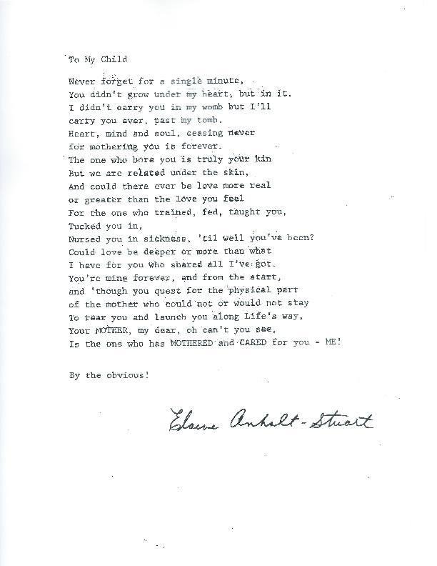 Mom was quite a prolific writer and poet...uploading a few notable and lovely remembrances