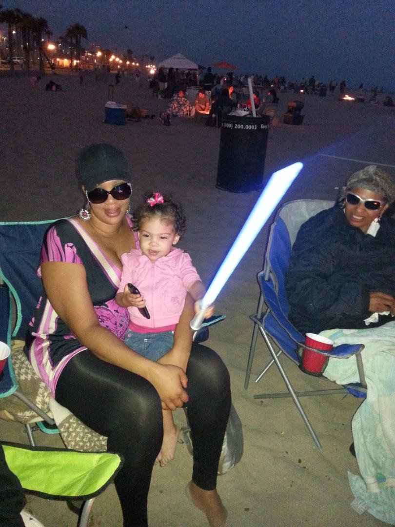 My beautiful niece and mother Anita Lynn and her daughter my grand niece Danielle our jedi in training.