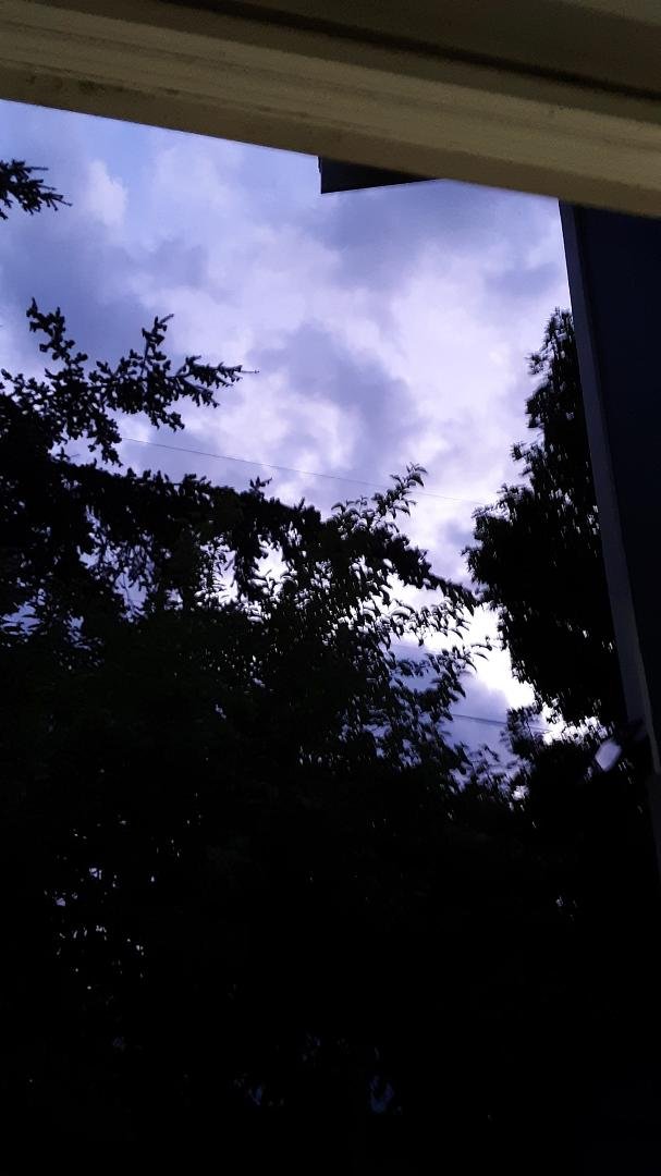 Me and Jim sitting in the hot tub right now. Look how light it still is!