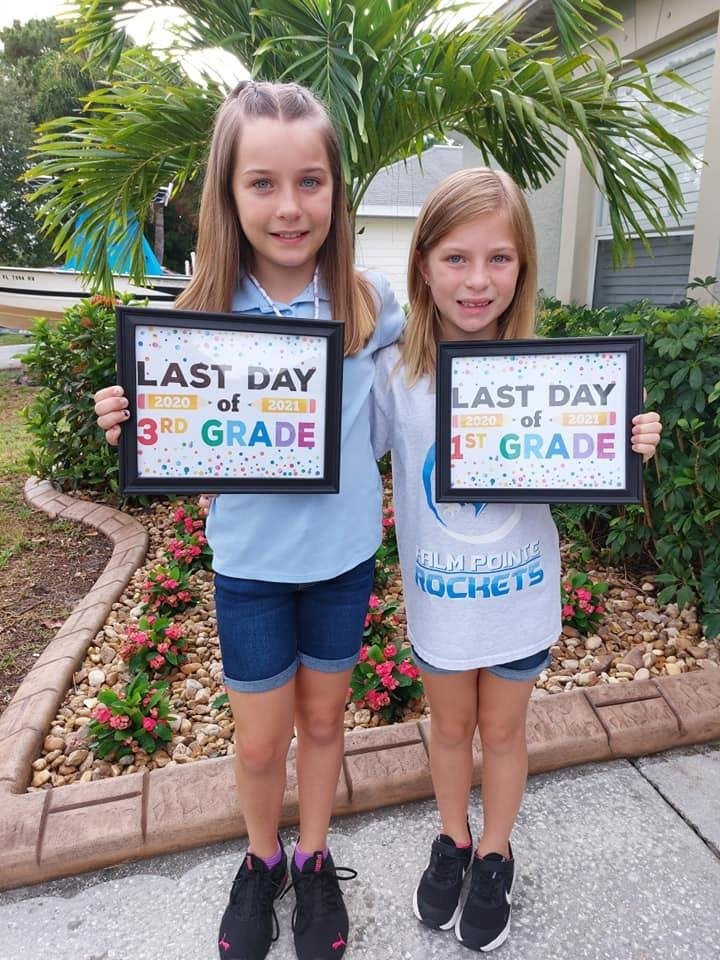 Nicole and Leah Last day of school, May 2021