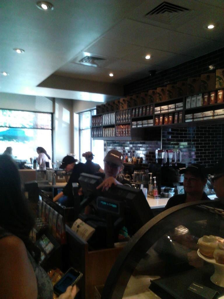 Our new Starbucks we're really going to like it here !