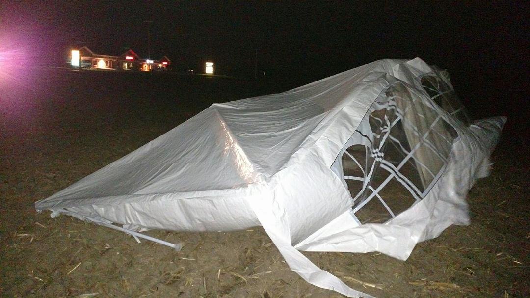 Our tent flew 100 yards away 😰😭! Don't worry we will regroup and be back tomorrow God willing!