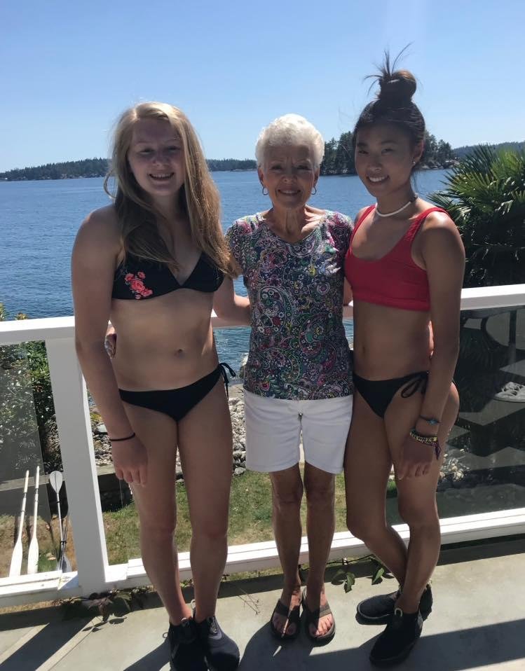 Up at Keats with two of my favourite gals! My granddaughter Amanda and my niece Lauren. They have a great time together here.